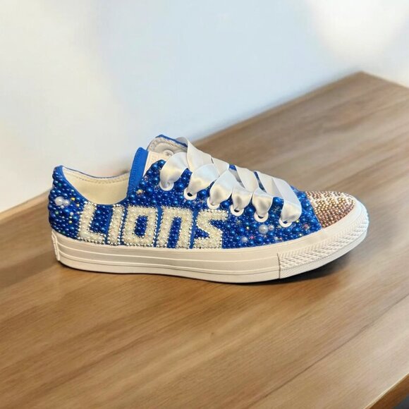 Chuck Taylor Rhinestone Pearl Bling Shoes - Picture 1 of 4